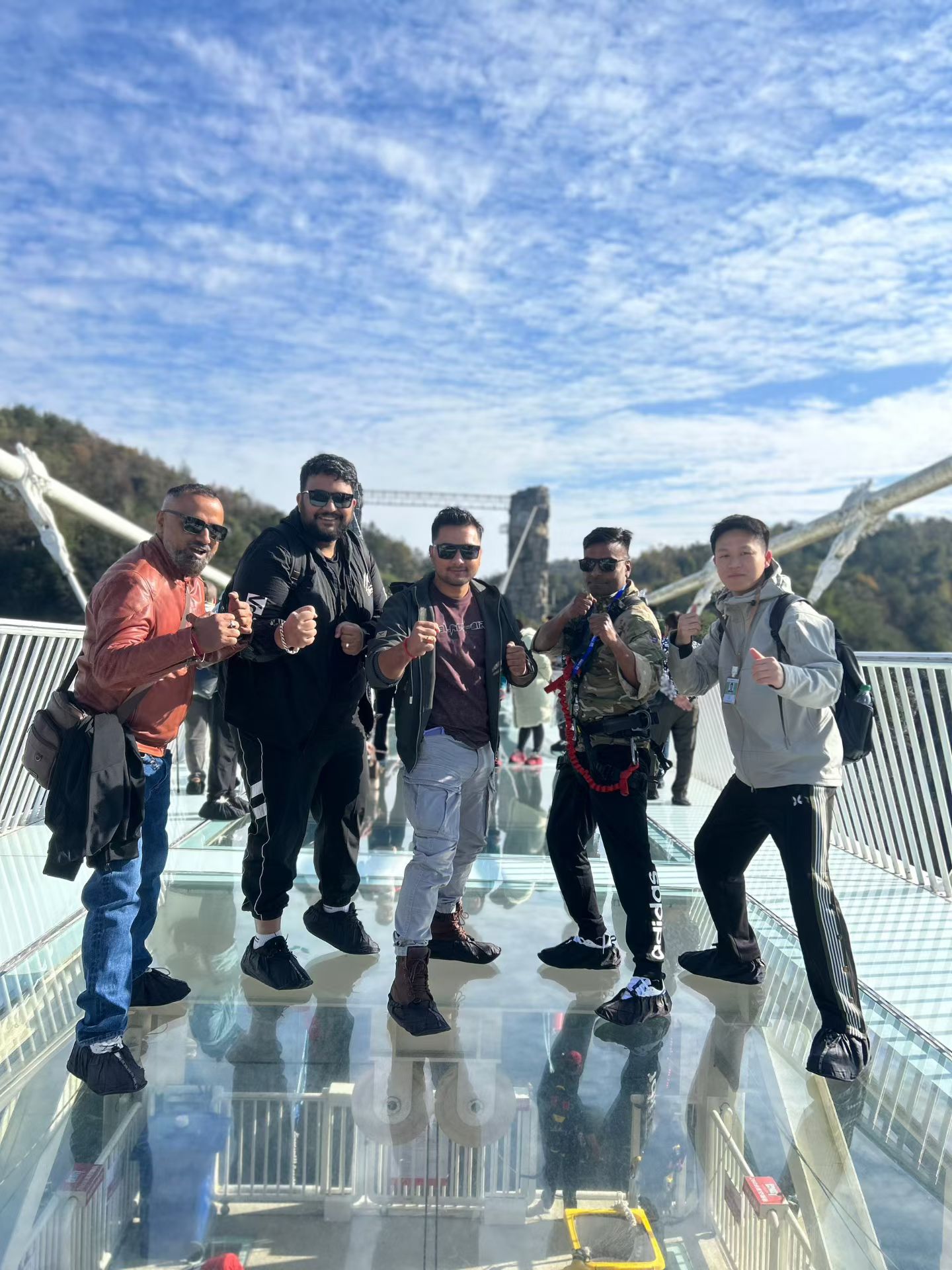Happy travellers